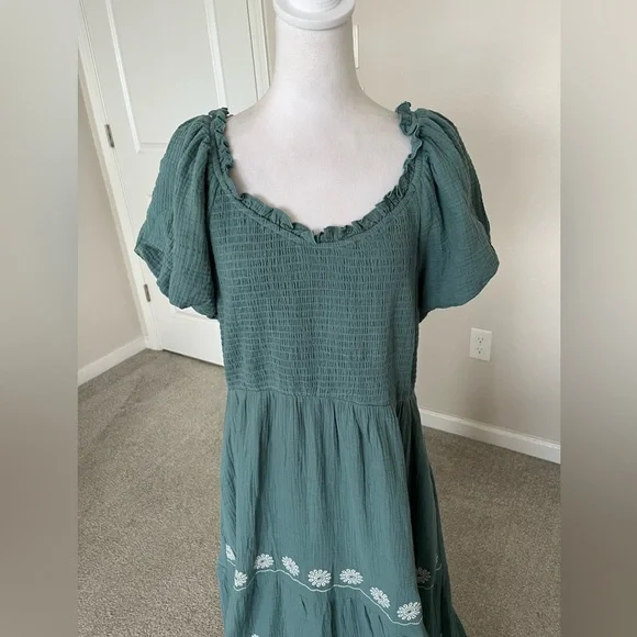 NWT Baevely Green Boho Maxi Dress Size 1X - Picture 3 of 11